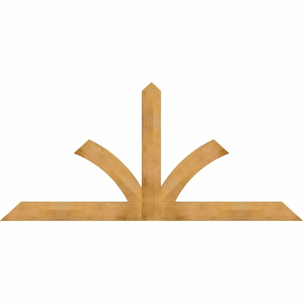 Ekena Millwork Richland Rough Sawn Timber Gable Bracket, Western Red Cedar, 96"W x 44"H x 2"D x 6"F, 11/12 Pitch GBW096X44X0206RIC00RWR - main